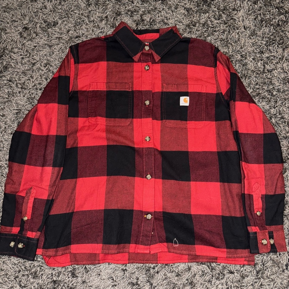 Carhartt red and black plaid flannel